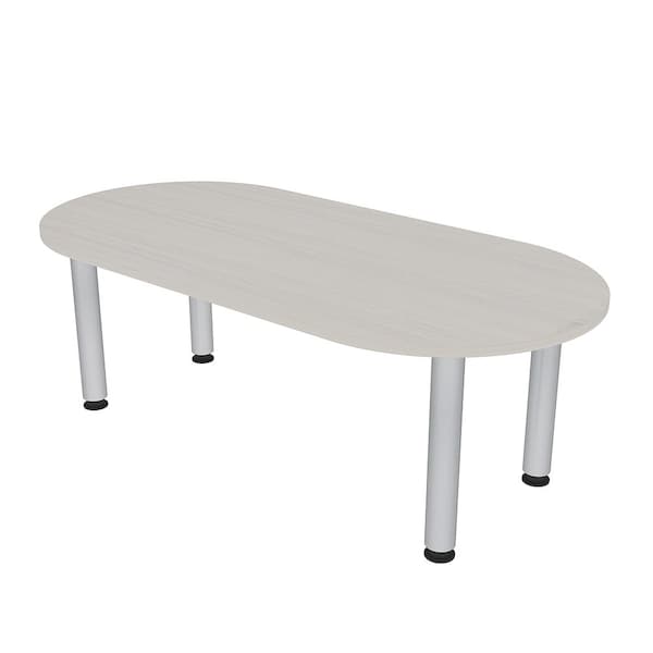 33.5 in W, 69.5 in L, 29 in H, Engineered Wood Top, Ivory